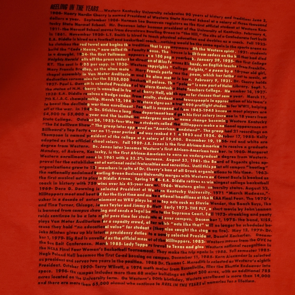 Vintage wku 96 homecoming long sleeve shirt